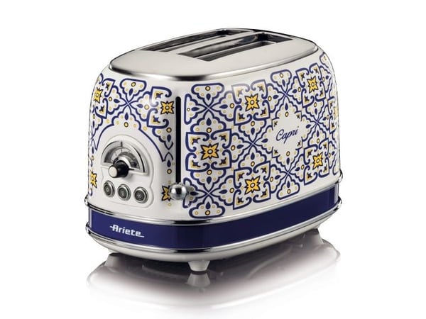 Ariete 0155/1C, 2 skiver, Blå, Hvit, Metall, 810 W, 220-240 V, 50/60 Hz