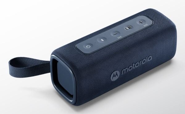 Motorola ROKR 600, 30 W, Trådlös, 10 m, Bärbar stereohögtalare, Blå, Knappar