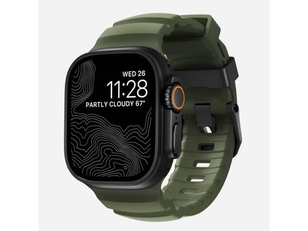 Nomad Rocky Point Band, Band, Smartklokke, Svart, Apple, Ultra / 46mm, Lær, Titan Nomad Rocky Point Band, Band, Smartklokke, Svart, Apple, Ultra / 46mm, Lær, Titan