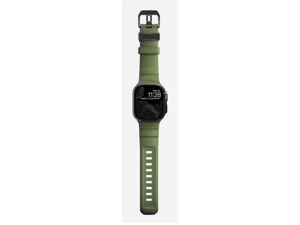 Nomad Rocky Point Band, Band, Smartklokke, Svart, Apple, Ultra / 46mm, Lær, Titan