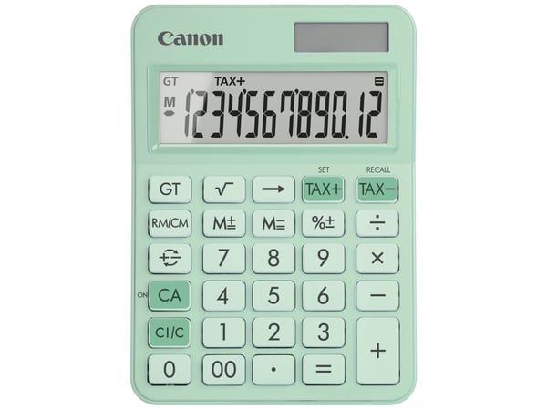 Canon LS-125KB - Skrivebordskalkulator - 12 sifre - solpanel, batteri - grønn