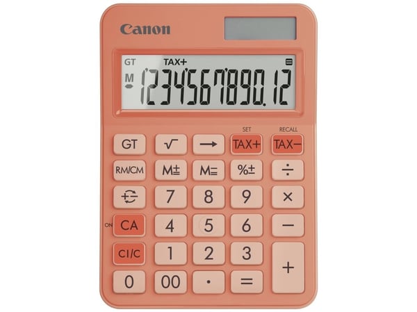 Canon LS-125KB - Skrivebords-regnemaskin - 12 cifre - solpanel, batteri - oransje
