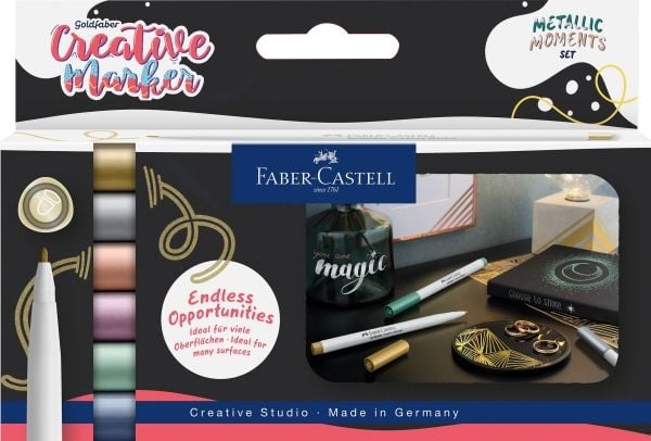 Faber-Castell 161107, 6 stykker, Flerfarget, Flerfarget, Vann-basert blekk, Voksen/Barn, Unisex
