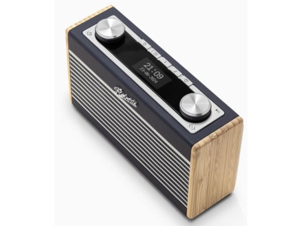Roberts Radio Rambler Uno, Bærbar, Digitalt, DAB, DAB+, FM, 3,5 mm, Bamboo, Marineblå, Aluminium, Bamboo