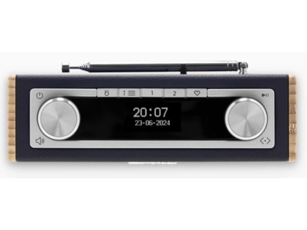 Roberts Radio Rambler Uno, Bærbar, Digitalt, DAB, DAB+, FM, 3,5 mm, Bamboo, Marineblå, Aluminium, Bamboo