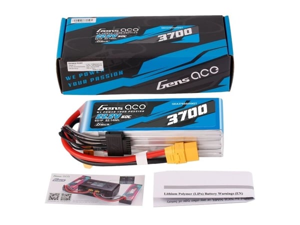 Akumuliatorius Lipo Gens Ace G-Tech 3700mAh 22,2V 60C 6S1P XT90