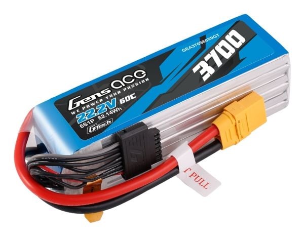 Akumuliatorius Lipo Gens Ace G-Tech 3700mAh 22,2V 60C 6S1P XT90