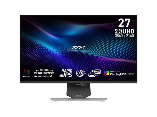 MSI MPG 274URDFWDE E16M 68,58 cm 27-tommers flatskjerm 3840x2160 16:9 1 ms HDMI DP (P) - Flatskjerm (TFT/LCD) - 68,6 cm [Energiklasse F] (9S6-3CF09...