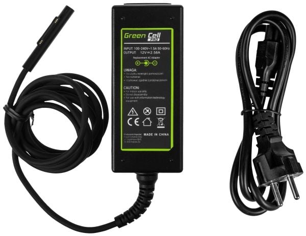 Green Cell PRO - Virtalähde - AC - 36 Watt - musta - Microsoft Surface Pro 3, Pro 4 -laitteille
