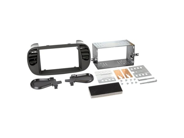 2-DIN radioinnfatning Fiat 500 10/2007-07/2015 matt sort