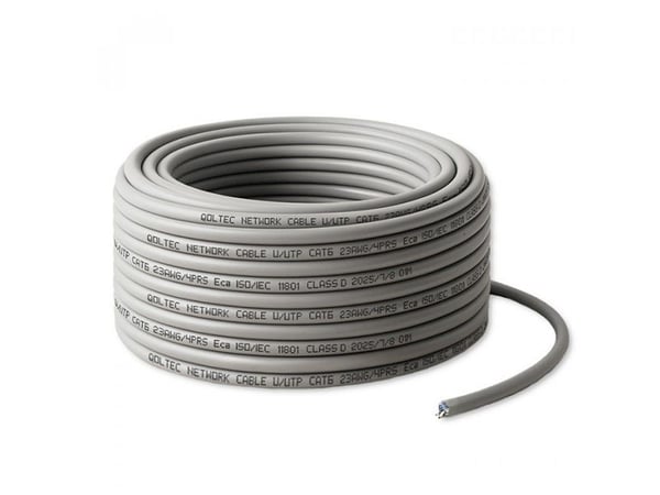 Qoltec UTP-verkkokaapeli | Copper Cu |CAT6 | Nopea 1Gbps | LAN | 25m | harmaa | 25m | harmaa