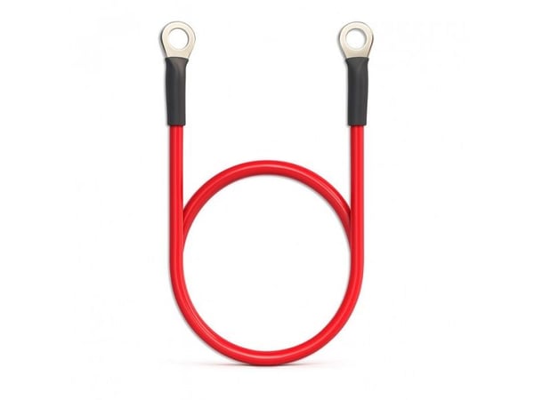 Qoltec - Batterikabel - ring till ring - 600 V - 60 cm - röd