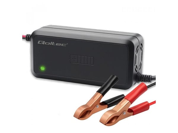 Qoltec smart charger mikroprosessorilaturi 12V | 5A | laturi AGM GEL SLA akulle | 6-vaiheinen lataus Qoltec smart charger mikroprosessorilaturi 12V | 5A | laturi AGM GEL SLA akulle | 6-vaiheinen lataus