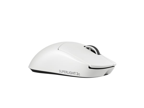 Logitech G PRO X SUPERLIGHT 2C - Mus - gaming - 5 knapper - trådløs, kablet - 2.4 GHz, USB - USB Logitech LIGHTSPEED-mottaker - hvit