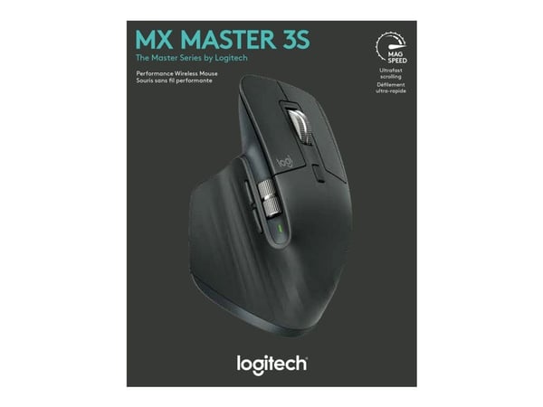 Logitech Master Series MX Master 3S - Mus - trådløs - Bluetooth (uten dongle)