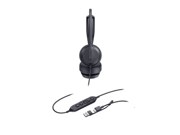 Hodesett Yealink UH42 Dual Teams USB-C/A Hodesett med ledning og hodebøyle Połączenia/muzyka USB Type-C / USB Type-A Svart
