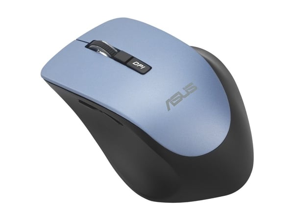 ASUS WT425 - Mus - optisk - 6 knapper - trådløs - USB trådløs mottaker - disblå