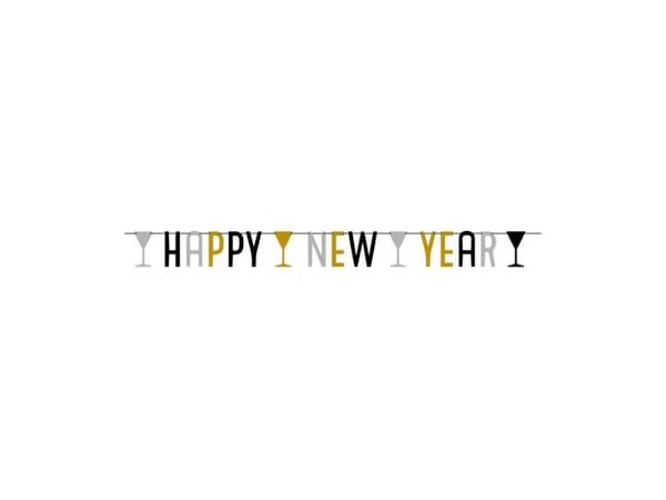 Happy New Year-girlander, 1,65 m