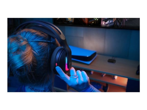 ASTRO Gaming A20 X - Hodesett - full størrelse - Bluetooth / LIGHTSPEED - trådløs, kablet - USB-A, USB-C - svart