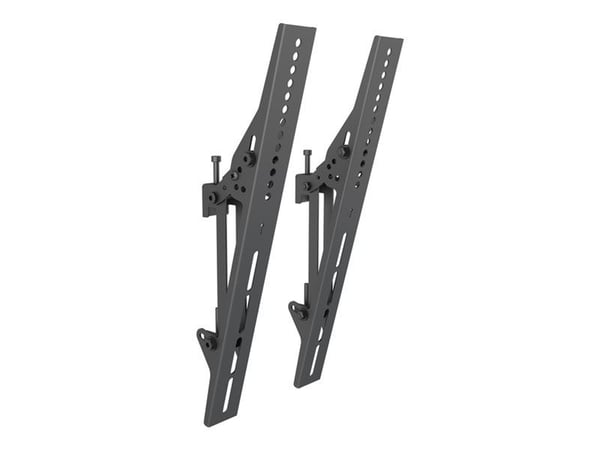 Multibrackets M Pro Series - Monteringssett (tippearm) - aluminium, stål - svart - skinnemontering (en pakke 2)