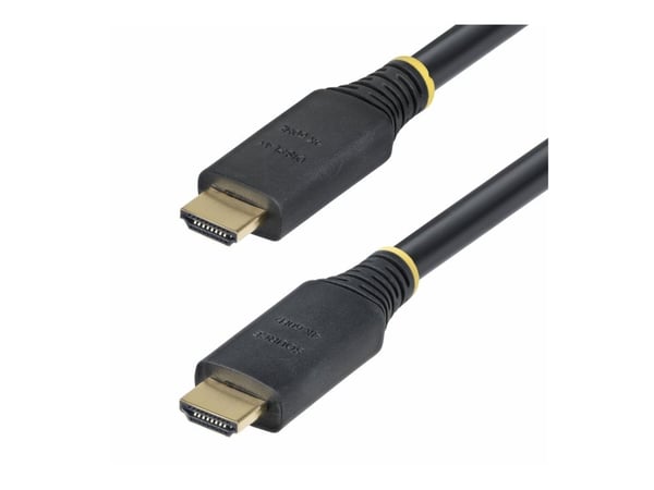 Startech 15m (49.2ft) Active High Speed HDMI Cable, 4K60Hz - High Speed - HDMI-kabel med Ethernet - HDMI hann til HDMI hann - 15 m - skjermet - sva...