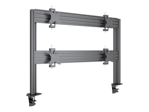 Multibrackets M Pro MBDM2x2U - Monteringssett (skrivebordsmontering, søyle) - for 2x2 flatpaneler - sølv