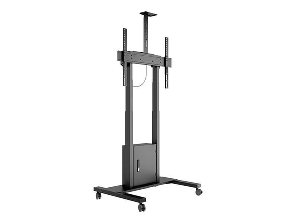 Multibrackets M Motorized Floorstand - Stativ - motorisert - for LCD-TV - svart - skjermstørrelse: 42"-100" - plassering på gulv - med skap og kame...