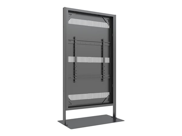 Multibrackets M Pro Series - Stativ - for digitalt skiltingspanel - rammetotem - stål - svart - skjermstørrelse: 75" - plassering på gulv