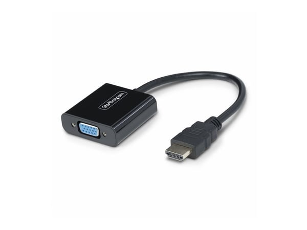 Startech HDMI to VGA Adapter, 1080p, Active Video Converter - Video adapter - HDMI hann til HD-15 (VGA) hunn - 18.95 cm - svart - 1080p-støtte, akt...