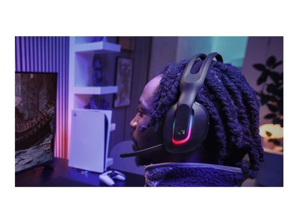 ASTRO Gaming A20 X - Hodesett - full størrelse - Bluetooth / LIGHTSPEED - trådløs, kablet - USB-A, USB-C - svart