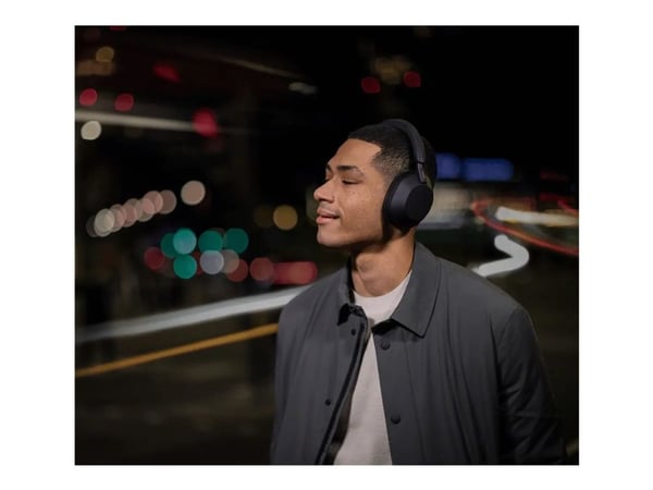 Sony WH-1000XM5 - Kuulokkeet mikrofonilla. - täysikokoinen - Bluetooth - langaton, kaapeli - aktiivinen kohinanvaimennus - 3,5 mm jakki - musta