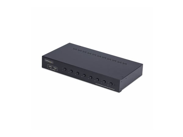 Startech 8-Port DisplayPort KVM Switch w/1U Rack Mount Kit, 4K 60Hz - KVM-svitsj - 8 x KVM port(s) - 1 lokalbruker - stasjonær - TAA-samsvar