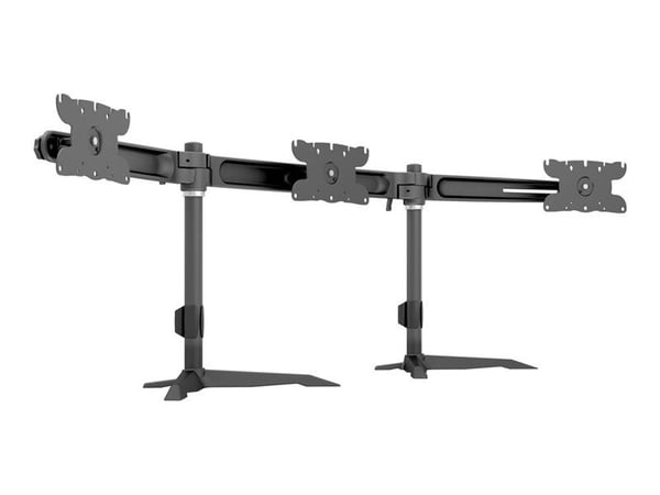 Multibrackets M VESA Desktopmount Triple Stand - Monteringssats (arm för montering av tre skärmar) - för 3 LCD-bildskärmar - plast, aluminium, stål...