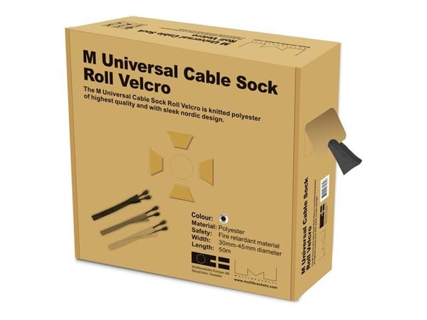 Multibrackets M Universal Cable Sock Touch Fastener - Kabelordner - svart