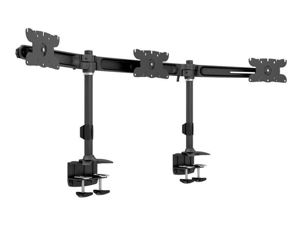 Multibrackets M VESA Desktopmount Triple Desk Clamp - Monteringssats (2 bordsklammermonteringar, 2 poler, 3 skärmfästen, arm för montering av tre s...