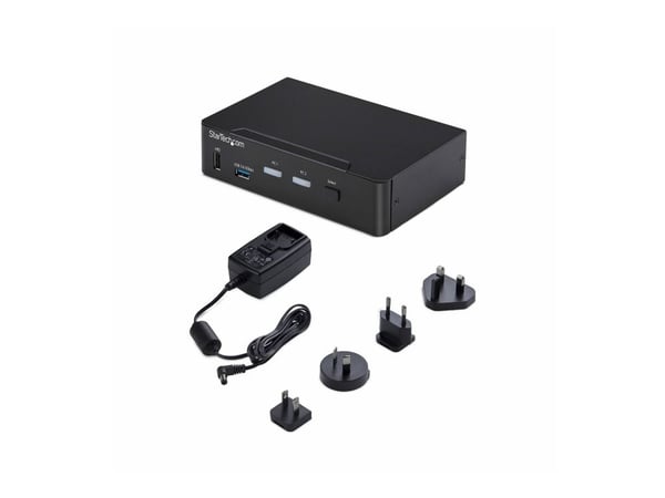 Startech - KVM / lyd / USB-svitsj - 2 x KVM/lyd/USB - 1 lokalbruker - stasjonær - TAA-samsvar