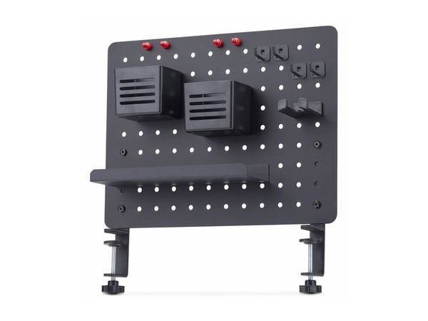 StarTech.com klemmemontert pegboard med tilbehør, 16,5 x 12,5 tommer (42 x 32 cm), stålpegboard, skrivebordsoppbevaring, skrivebordsmontert pegboar...