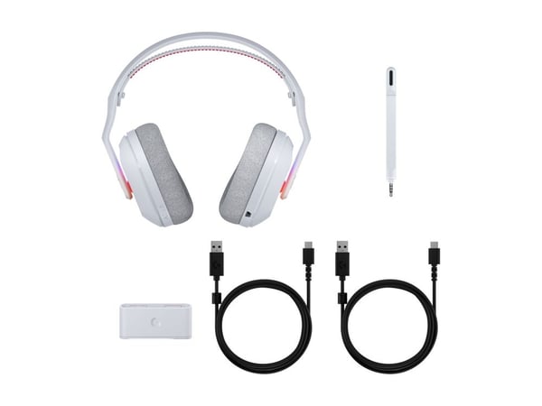Logitech G Astro A20 X - Hodesett - full størrelse - Bluetooth / LIGHTSPEED - trådløs, kablet - USB-A, USB-C - hvit