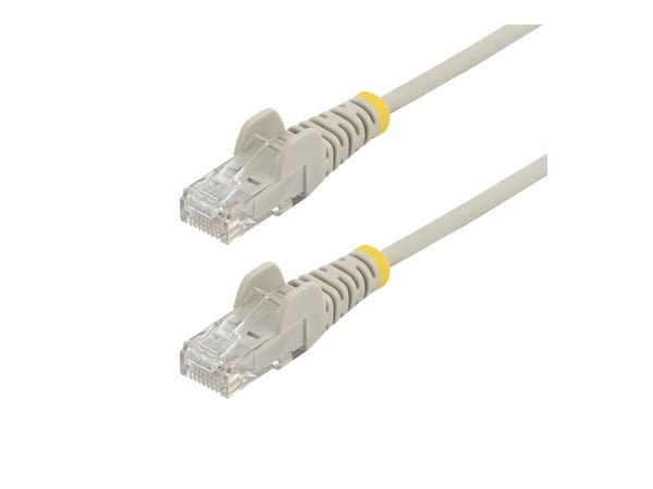 Startech 10m Gray Slim CAT6 Ethernet Cable, Snagless, 28AWG, LSZH - Koblingskabel - RJ-45 (hann) til RJ-45 (hann) - 10 m - 3.6 mm - UTP - CAT 5/5e/...