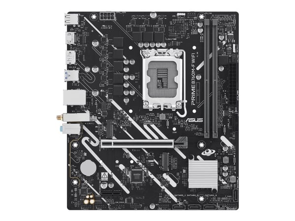 ASUS PRIME B760M-F WIFI - Hovedkort - micro ATX - LGA1700-sokkel - B760 Chipset - USB 3.2 Gen 1 - Gigabit LAN, Wi-Fi 6, Bluetooth - innbygd grafikk...