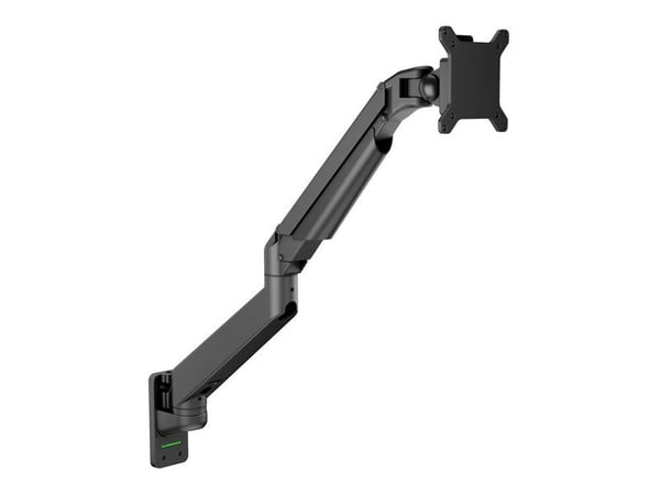 Multibrackets M VESA Gas Lift Arm Wall Single - Monteringssett (leddarm, veggmontering) - for LCD-skjerm - aluminium - svart - skjermstørrelse: 15"...