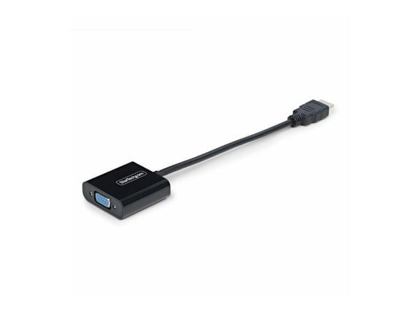 Startech HDMI to VGA Adapter, 1080p, Active Video Converter - Video adapter - HDMI hann til HD-15 (VGA) hunn - 18.95 cm - svart - 1080p-støtte, akt...