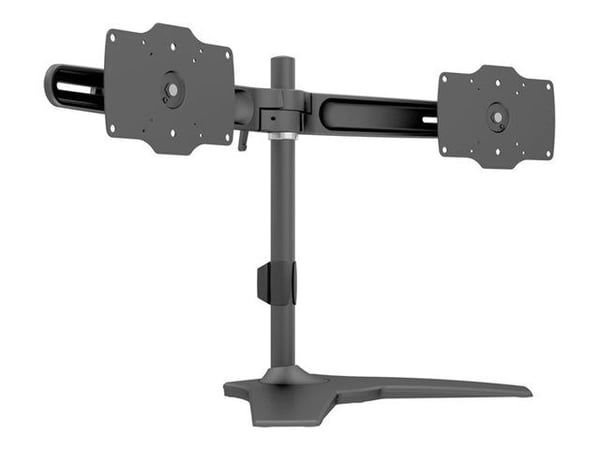Multibrackets M VESA Desktopmount Dual Stand - Ställ - för 2 LCD-bildskärmar - aluminium, stål - svart - skärmstorlek: 24"-32" - skrivbordsstativ