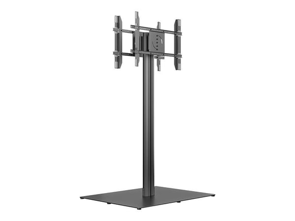 Multibrackets M Public Display Stand 180 HD Back to Back Black w. Floorbase - Ställ - för 2 LCD-bildskärmar - aluminium, stål - svart - skärmstorle...