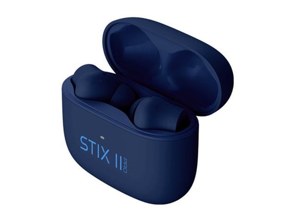 Veho STIX II Pro - True wireless-hodetelefoner med mikrofon - i øret - Bluetooth - aktiv støydemping - blå