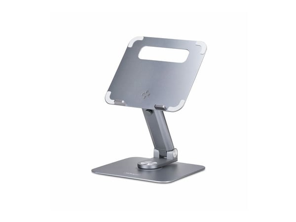 Startech - Notebookstativ - 360° sving, teleskopisk høydejustering - skrivebord - sølv