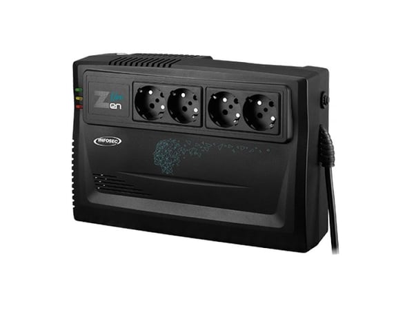 Infosec Zen Live 800, Linje-Interactive, 0,8 kVA, 480 W, Sinus, 162 V, 290 V