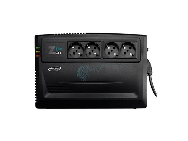 Infosec Zen Live 800, Linje-Interactive, 0,8 kVA, 480 W, Sinus, 162 V, 290 V