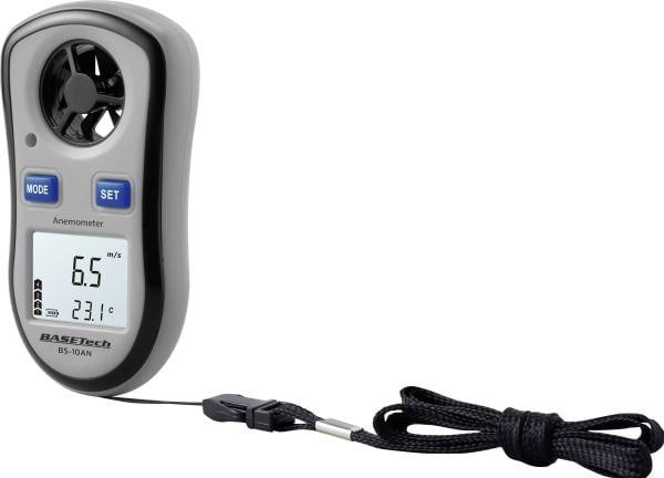 Basetech BS-10AN Anemometri 0,1-30 m/s lämpötilanmittaustoiminnolla varustettuna