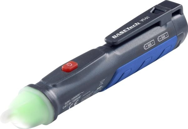 Basetech VT-01 kosketukseton jännitetesteröintilaite CAT III 1000 V LED-valonlähde